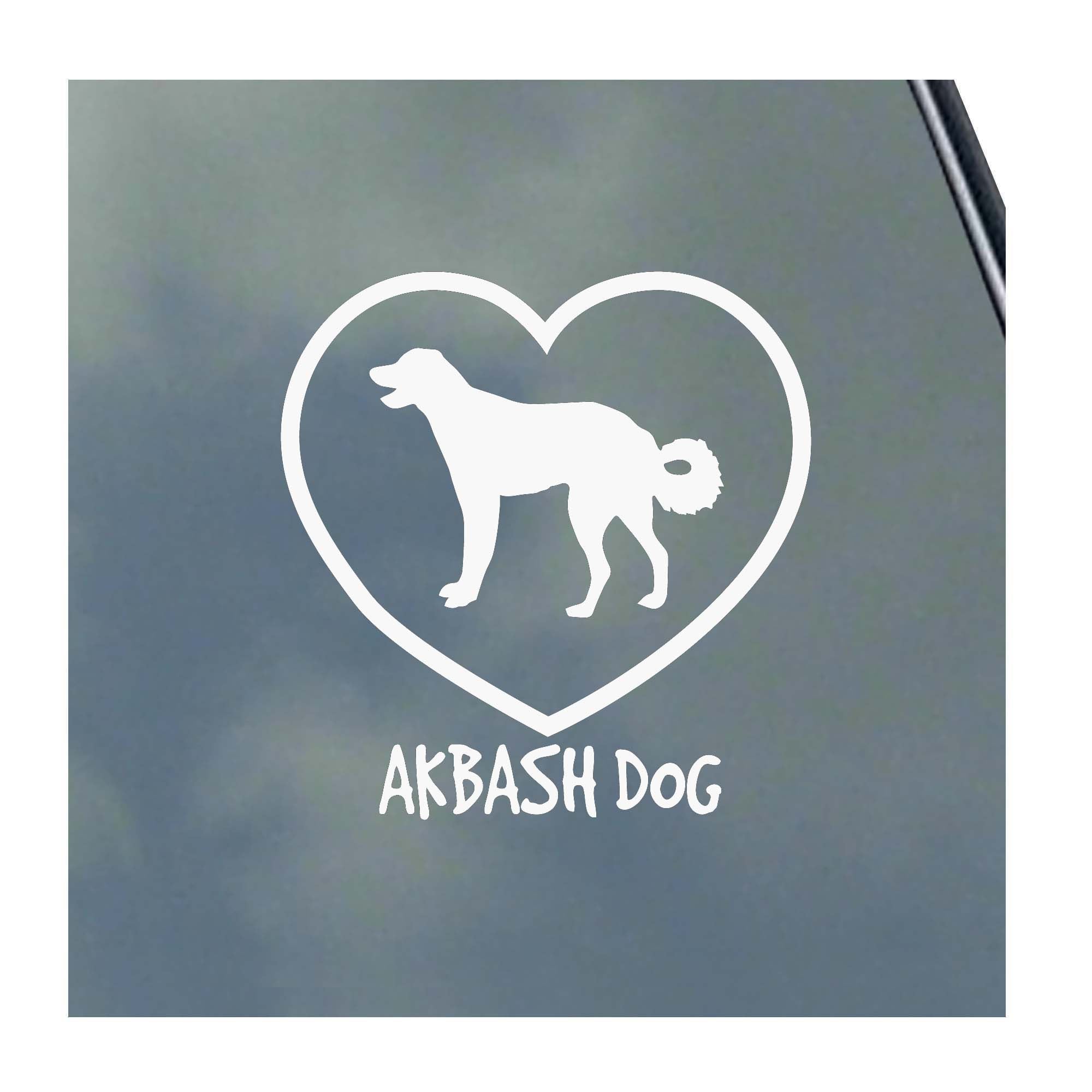 AKBASH I Love My Vinyl Sticker Decal Dog Best Friend AKC